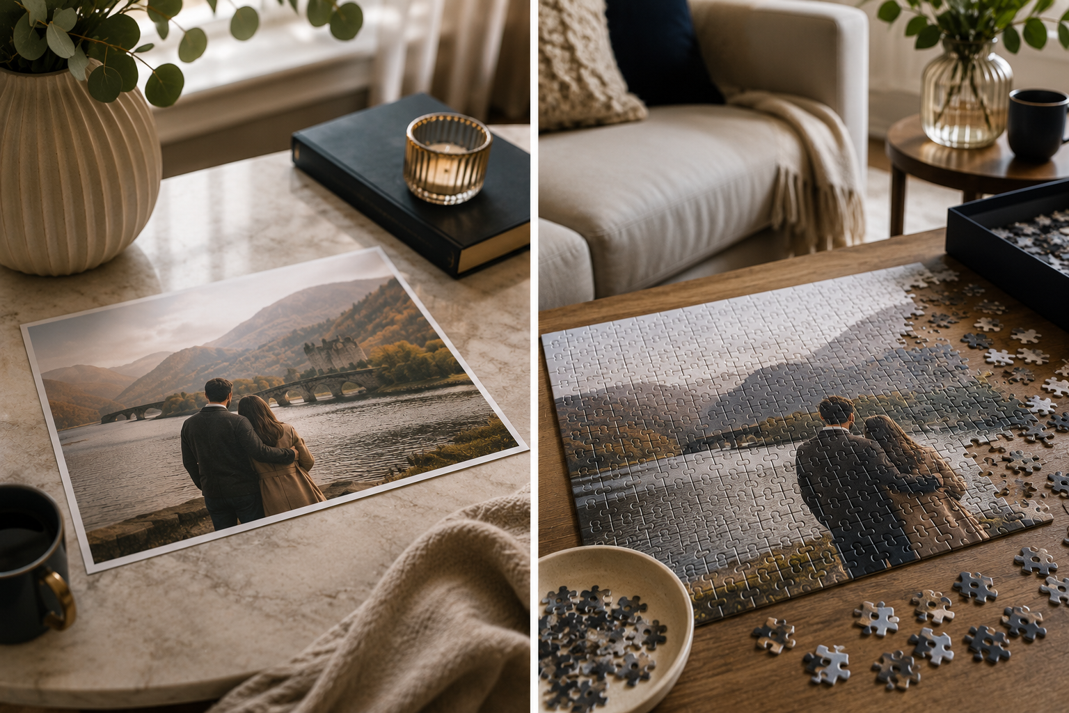 A personal photograph transformed into a personalised Everpiece puzzle